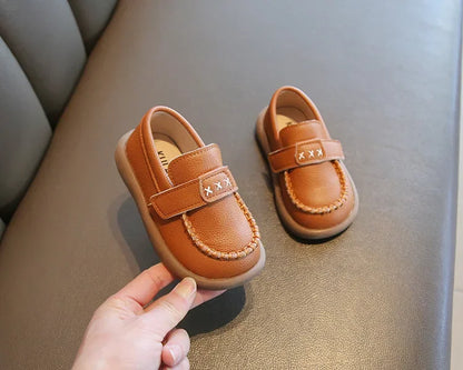 Boys Formal Leather Shoes for Children Kindergarten School Fashion Flats Kids Slip-on Loafers Classic Spring Autumn Korean Style