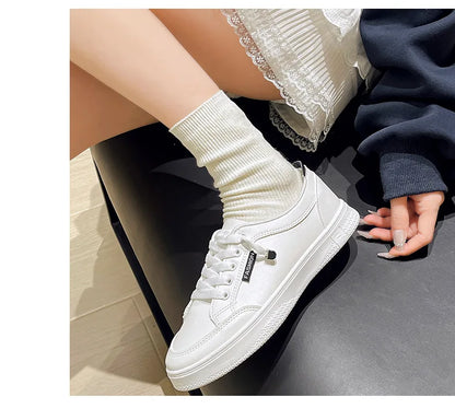 Women's Fashion White Sneakers 2025 New Spring and Autumn Flat Casual Shoes ins Breathable Thin Summer Sneakers