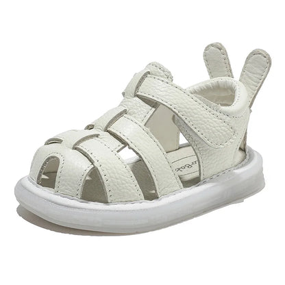 Baby Genuine Leather Sandals Boys & Girl's Summer Shoes Infant Toddler Shoes Non-slip Soft-soled Kids Children Casual Beach Sandals