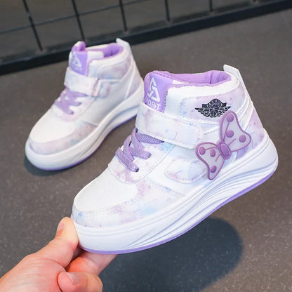 Children's SneakersGirls Casual Shoes Student Shoes Anti-slip Teen Sport Pink Blue Shoes Size 26-37
