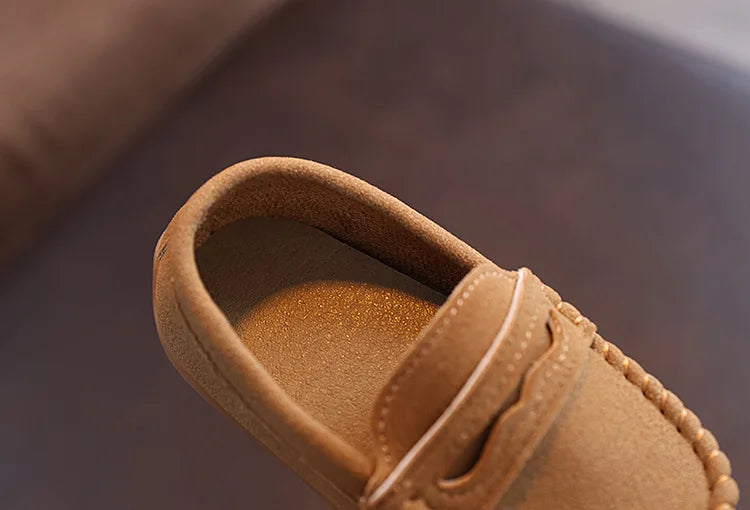 Children Moccasin Shoes Boys Flats Loafers Non-slip Tassels Cute Kids Casual Leather Shoes Soft Slip-on Pleated Solid Color 2025