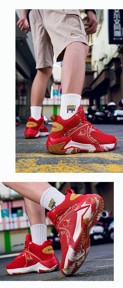 New Men's Basketball Shoes Cushion Anti Slip Sports Shoes Fitness Training Shoes Male Basketball Boots Tenis Sneakers Size 39-48