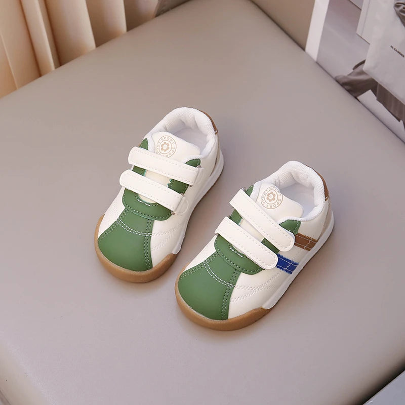 Boys Baby Shoes Four Seasons Models Soft Boys Girls Argyle Shoes 0-6 Years Old Green Children's Single Shoes Small Kids Sneakers