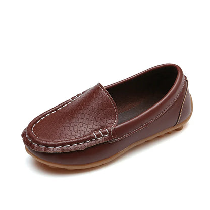 Kids Casual Shoes Flat Candy Colors Unisex Boys Girls Soft Loafers Slip-on PU Leather Shoes For Children Size 21-38 Moccasin Hot