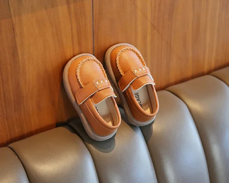 Boys Formal Leather Shoes for Children Kindergarten School Fashion Flats Kids Slip-on Loafers Classic Spring Autumn Korean Style