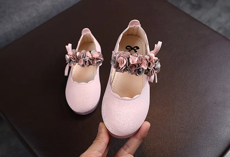Kids Girls Party Shoes Students Non-slip Performance Leather Footwear Solid Color Children  Wedding Shoes Baby Princess Footwear