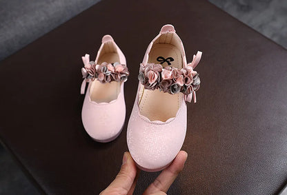 Kids Girls Party Shoes Students Non-slip Performance Leather Footwear Solid Color Children  Wedding Shoes Baby Princess Footwear