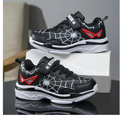Kids Shoes Boys Sneakers Red PU Leather Children Sneakers New Fashion Casual Fashion Sports Outdoor Running Tennis Shoes for Boy