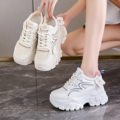 New Women Platform Casual Sneakers Autumn Fashion Women Comfortable Increased Sport Shoes Outdoor Breathable Basketball Sneakers