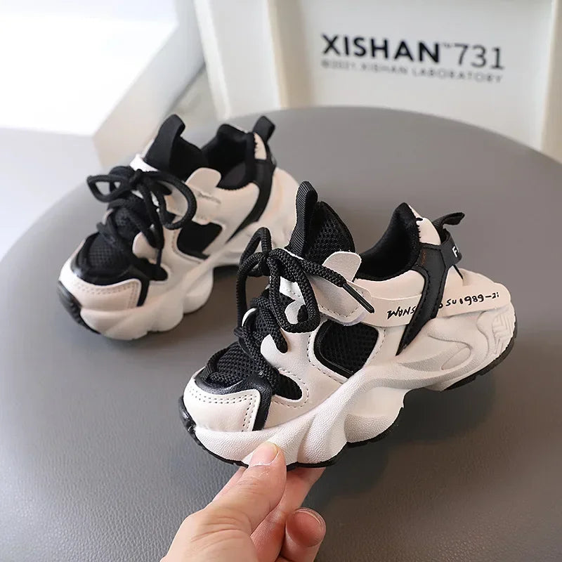 Kids Sport Sneakers for Boys Girls Spring Autumn Student Shoes Non-slip Mesh Breathable Children