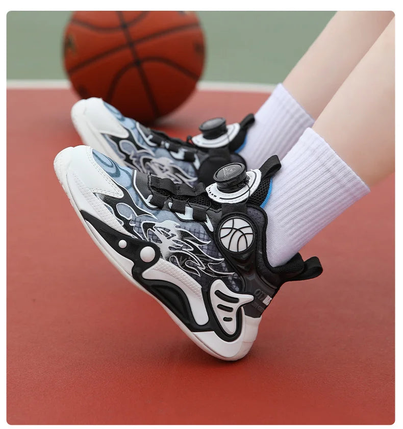 Kids Sneakers Fashion Basketball Shoes for Children Boys Breathable Mesh Sneakers Casual Sports Shoes New Design Trainers