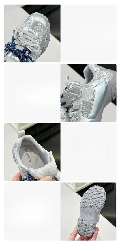 Boys Girls Skate Sneakers  New Autumn Toddler Walking Shoes Soft Sole Non-slip Versatile School Outdoor Mountain Trainers