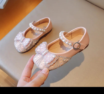 Princess Shoes for Girls Party Wedding Luxurious Glitter 23-34 Kids Single Shoe Summer Spring Autumn Fashion Girl's Flats