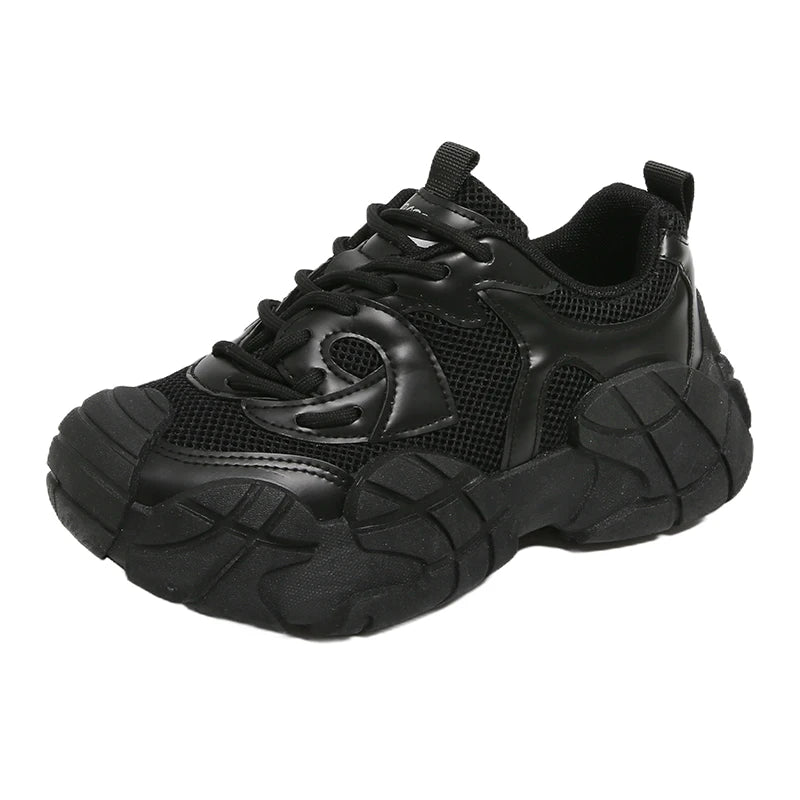 Women Platform Sneakers Lace Up Running Sports Shoes Soft Breathable Tennis Sneakers Casual Outdoor Comfortable Shoes For Female