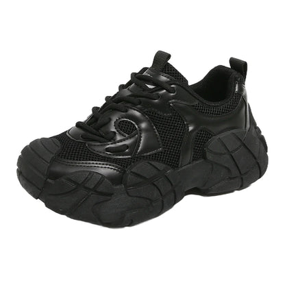 Women Platform Sneakers Lace Up Running Sports Shoes Soft Breathable Tennis Sneakers Casual Outdoor Comfortable Shoes For Female