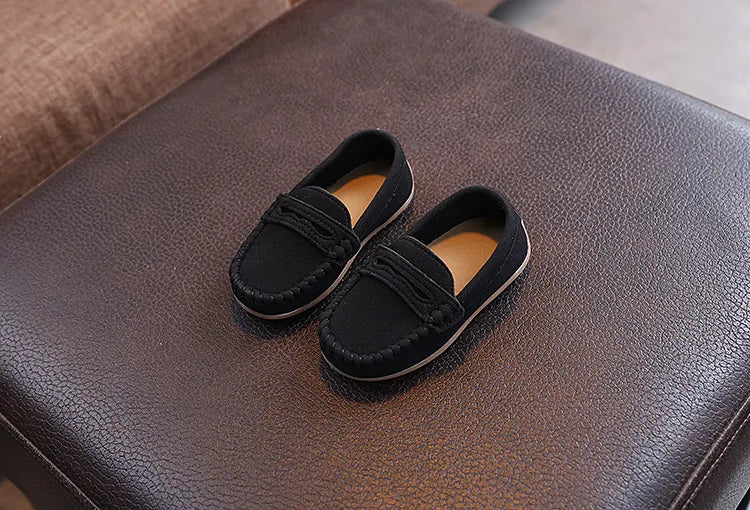 Children Moccasin Shoes Boys Flats Loafers Non-slip Tassels Cute Kids Casual Leather Shoes Soft Slip-on Pleated Solid Color 2025
