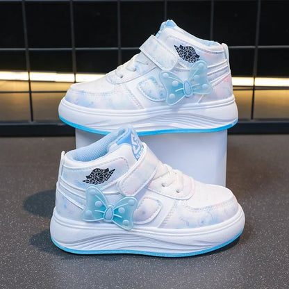 Children's SneakersGirls Casual Shoes Student Shoes Anti-slip Teen Sport Pink Blue Shoes Size 26-37