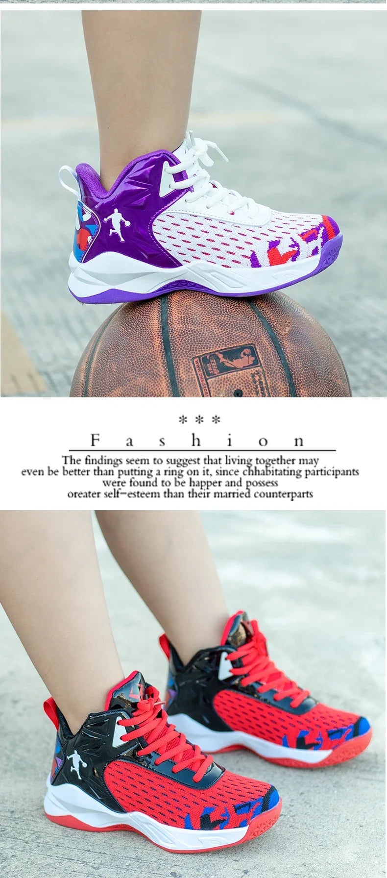 Boys Brand Basketball Shoes Kids Sneakers Thick Sole Non-slip Children Sports Shoes Child Boy Basket Trainer Shoes Girls