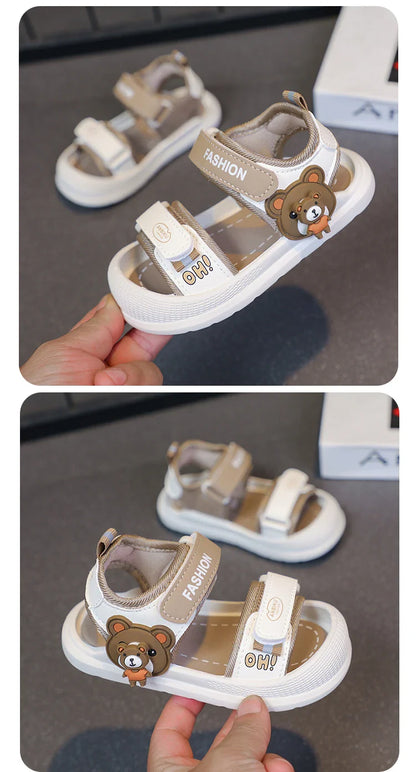 Toddler Sandals For Baby  Boys Girls Sandals Soft-soled Cartoon First Step Footwear For Infant Kids Trend Fashion