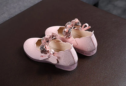 Kids Girls Party Shoes Students Non-slip Performance Leather Footwear Solid Color Children  Wedding Shoes Baby Princess Footwear