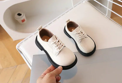 Children Shoes School Uniform Versatile Kids Leather Shoes Black Causal Boys Girls Fashion Performance Flat Shoes Simple Trend