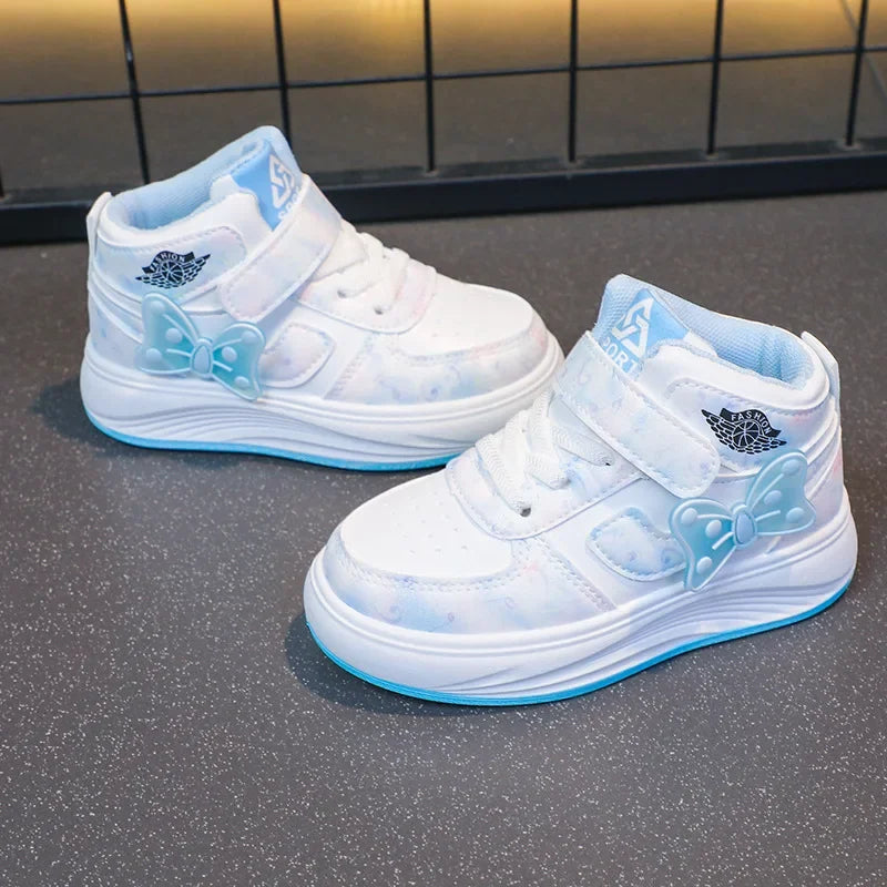Children's SneakersGirls Casual Shoes Student Shoes Anti-slip Teen Sport Pink Blue Shoes Size 26-37