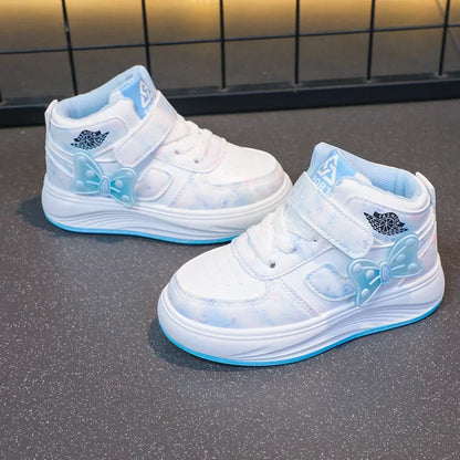 Children's SneakersGirls Casual Shoes Student Shoes Anti-slip Teen Sport Pink Blue Shoes Size 26-37