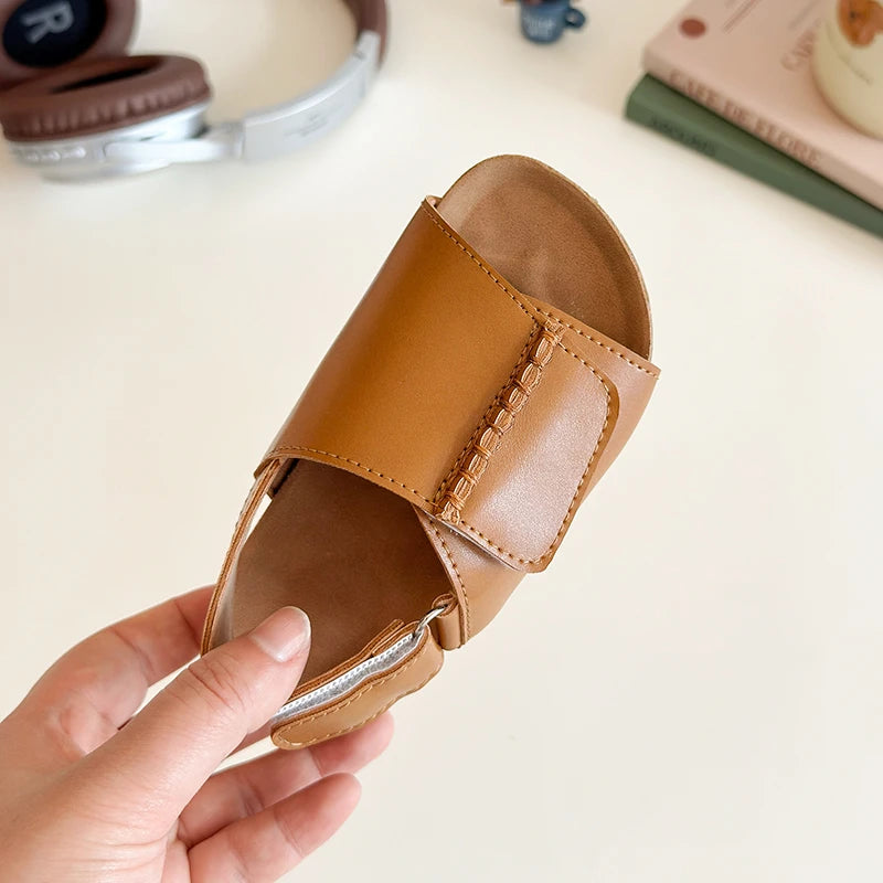 2025 Summer New Children Sandals for Boys Fashion Korean Style Soft Bottom Anti-slippery Versatile Open-toe Casual Beach Shoes