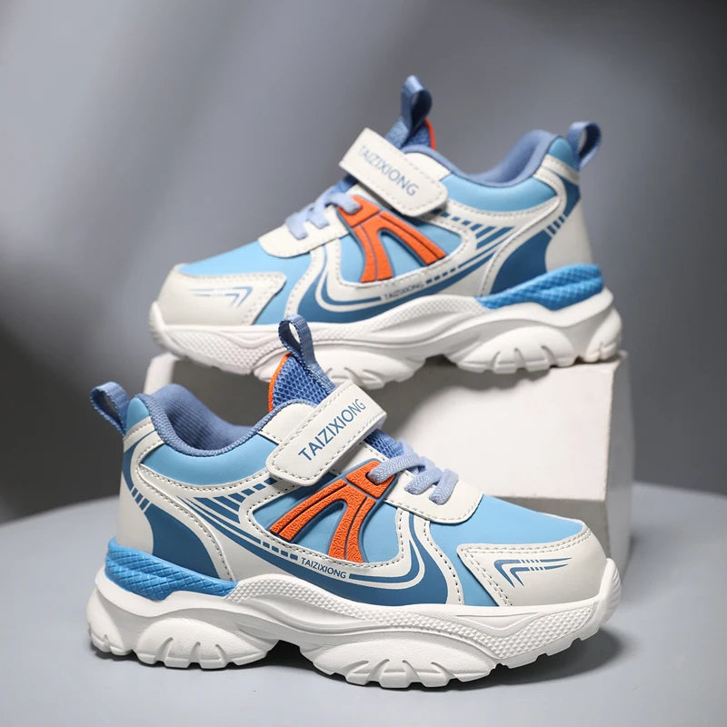 Kids Sneakers Casual Sports Shoes for Children 2025 New Design PU Leather Sneakers Boys Fashion Printed Running Shoes Trainers
