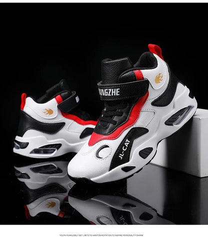 Kids Basketball Shoes Boys Student Sports Shoes School Daily Outdoor Running Sneakers High Top Children Basketball Sneakers