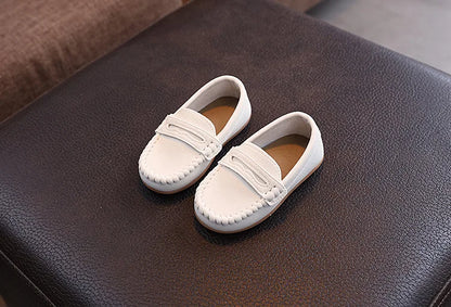 Children Moccasin Shoes Boys Flats Loafers Non-slip Tassels Cute Kids Casual Leather Shoes Soft Slip-on Pleated Solid Color 2025