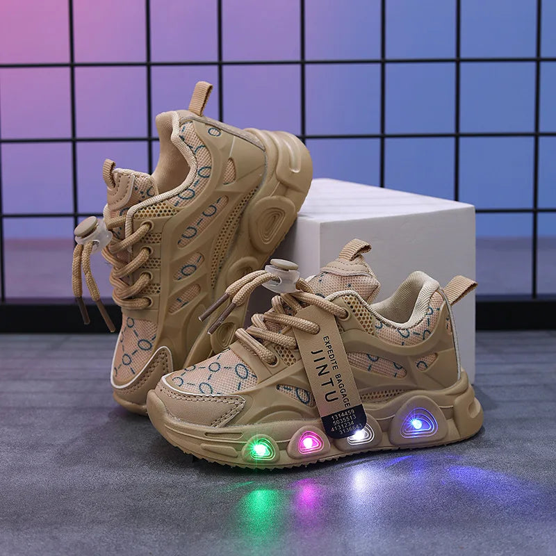 Kids Sneakers Spring New Girl Sneakers Casual LED Kid Shoes Fashion Girls' Shoes Designer Shoes Tenis De Mujer