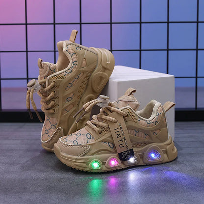 Kids Sneakers Spring New Girl Sneakers Casual LED Kid Shoes Fashion Girls' Shoes Designer Shoes Tenis De Mujer