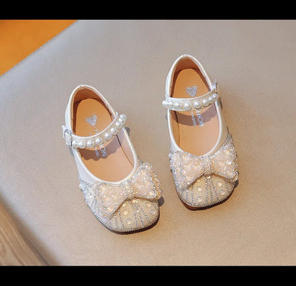 Princess Shoes for Girls Party Wedding Luxurious Glitter 23-34 Kids Single Shoe Summer Spring Autumn Fashion Girl's Flats