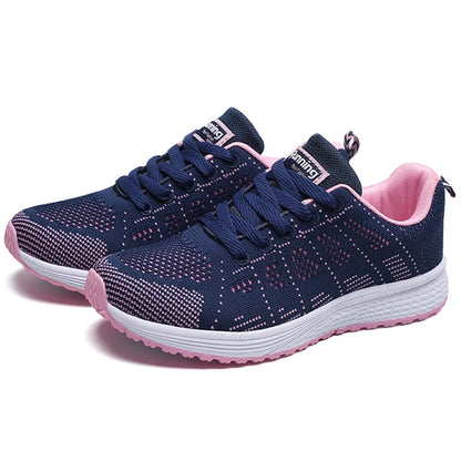 Woman Sneakers Shoes Fashion Lace Up Women's Sneakers Offers Solid Women's Sports Shoes Non-Slip Footwear Shoes For Women