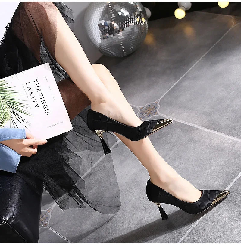 Women Pump Shoes New Sexy Pointed Toe High Heels Women Thin Stiletto Banquet Wedding Shoes Party Shoes Zapatillas Mujer2024