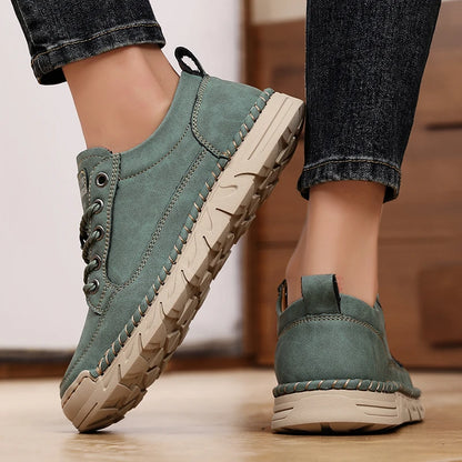 Platform Loafers 2025 New High Quality Men's Sports Shoes Leather Casual Shoes Autumn Breathable Men's Shoe Women's Flat Shoes
