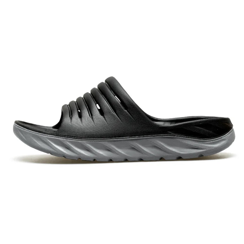Slippers Men's Summer Large Size 49 Thick-soled Soft Material Arch Shock Absorption Flip-flops Beach Shoes Non-slip Safety Shoes