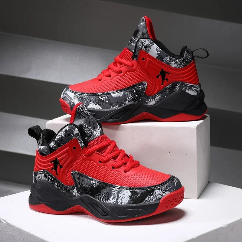 New Boys Brand Basketball Shoes for Kids Sneakers Thick Sole Non-slip Children Sports Shoes Child Boy Training Athletic Shoes