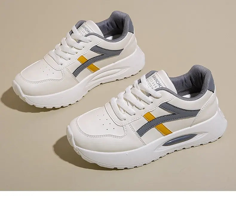 New sports shoes Women's White Sneakers Fashionable and Comfortable Sports Shoes Versatile Lightweight Casual Running Shoes