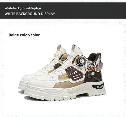 Men's Casual Outdoor Boots Fall Breathable Trendy Versatile Leisure Knob Board Shoes Anti-slip Riding Fashion Sneakers  (Available)