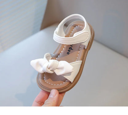 Girls Princess Sandals with Bow-knot Fashion Classic Baby Kids Beach Shoes Children Summer Sandals Simple Size 21-30 Hot Sale