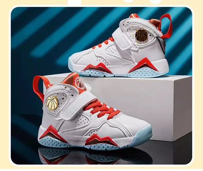 Children's Basketball Shoes for Boys Non-slip Breathable Comfortable Sport Shoes Boys Outdoor Training Basketball Sneakers
