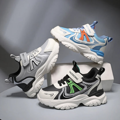 Kids Sneakers Casual Sports Shoes for Children 2025 New Design PU Leather Sneakers Boys Fashion Printed Running Shoes Trainers