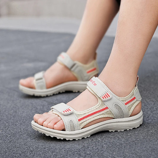 Summer breathable sports sandals for boys, casual beach shoes for children, soft soled comfortable open toe sandals for children