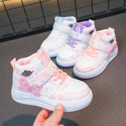 Children's SneakersGirls Casual Shoes Student Shoes Anti-slip Teen Sport Pink Blue Shoes Size 26-37