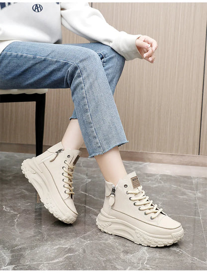 Women's Sneakers Luxury Fashion Womens Boots High-top Platform Casual Shoes New Female Outdoor Running Shoes Winter Women Shoes