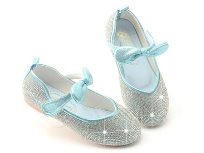 Girls Wedding Shoes Glitter New Brand Flat Heels Children Princess Sandals Dance Kids Fashion Party Shoes with Pearl