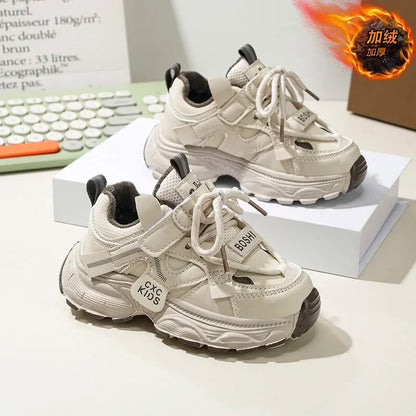 Boys Casual Shoes Non Slip Children Fashion School Walking Running Shoes Sport Kids Leather Sneakers Four Season Size 27-37