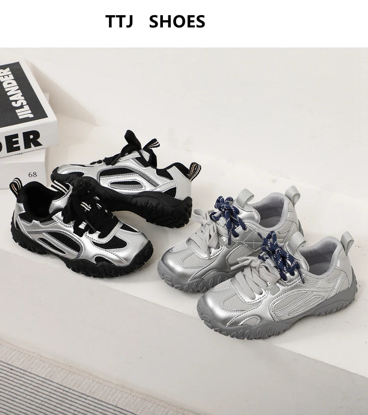 Boys Girls Skate Sneakers  New Autumn Toddler Walking Shoes Soft Sole Non-slip Versatile School Outdoor Mountain Trainers
